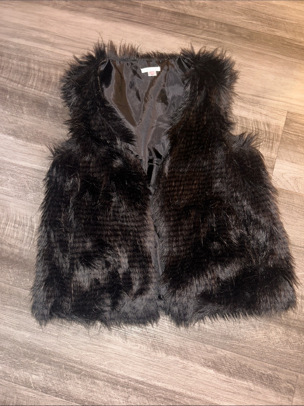 Xhilaration Black Faux Fur Vest